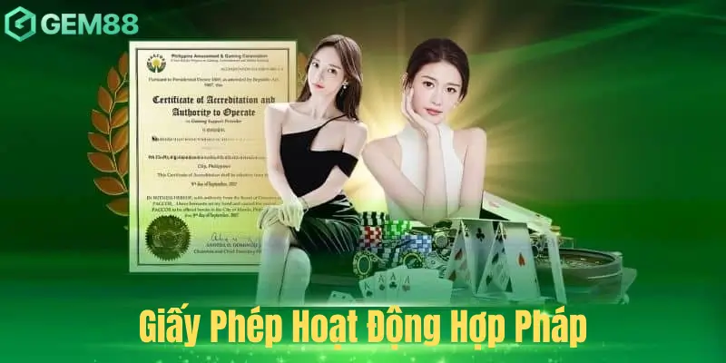 Giấy phép hoạt động hợp pháp